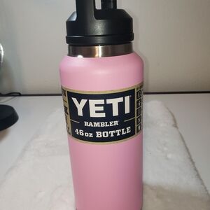 Yeti power pink 46 oz. Rambler with chug cap.
